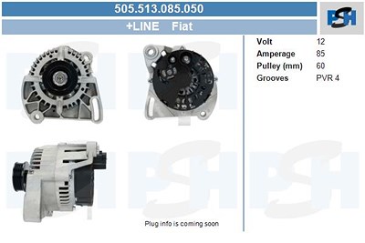 Bv Psh Generator [Hersteller-Nr. 505.513.085.050] für Fiat von BV PSH