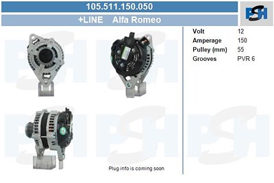 Bv Psh Generator [Hersteller-Nr. 105.511.150.050] für Alfa Romeo von BV PSH