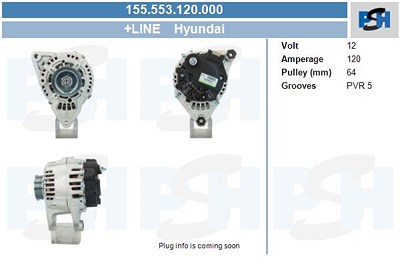 Bv Psh Generator [Hersteller-Nr. 155.553.120.000] für Hyundai, Kia von BV PSH