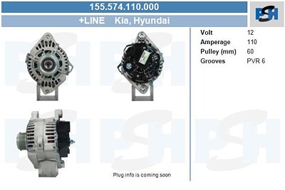 Bv Psh Generator [Hersteller-Nr. 155.574.110.000] für Hyundai, Kia von BV PSH