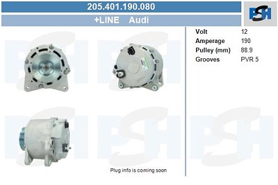 Bv Psh Generator [Hersteller-Nr. 205.401.190.080] für Audi von BV PSH