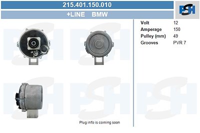 Bv Psh Generator [Hersteller-Nr. 215.401.150.010] für BMW, Land Rover von BV PSH