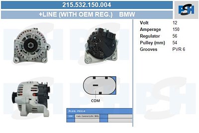 Bv Psh Generator [Hersteller-Nr. 215.532.150.004] für BMW von BV PSH