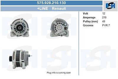 Bv Psh Generator [Hersteller-Nr. 575.928.210.130] für Renault von BV PSH