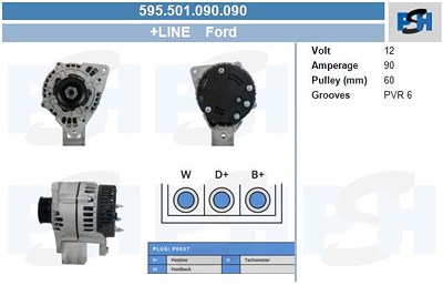 Bv Psh Generator [Hersteller-Nr. 595.501.090.090] für Ford von BV PSH