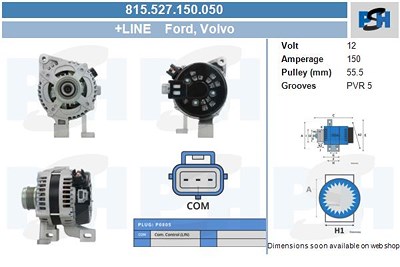 Bv Psh Generator [Hersteller-Nr. 815.527.150.050] für Volvo von BV PSH