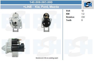 Bv Psh Starter [Hersteller-Nr. 140.009.083.000] für Kia, Mazda von BV PSH