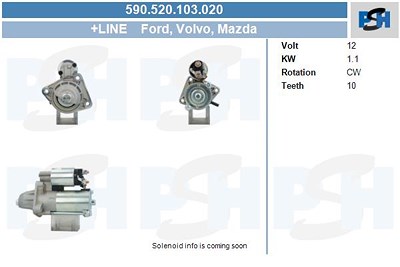 Bv Psh Starter [Hersteller-Nr. 590.520.103.020] für Ford, Mazda von BV PSH
