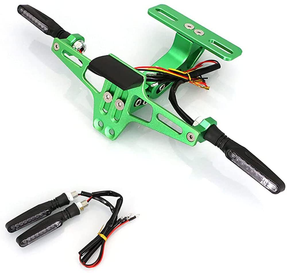 Motorrad CNC LED Hintere Kennzeichenhalter Kennzeichenträger Kennzeichen Halterungen, FüR Kawasaki Z750 Z900 Z800 Z1000 Versys 650 Ninja 250r 300 Z650 Motorrad Einstellbare Winkel mit LED Licht Motorrad CNC LED Hintere Kennzeichenhalter Kennzeichenträger Kennzeichen Halterungen, FüR Kawasaki Z750 Z900 Z800 Z1000 Versys 650 Ninja 250r 300 Z650 Motorrad Einstellbare Winkel mit LED Licht von BVDOUE