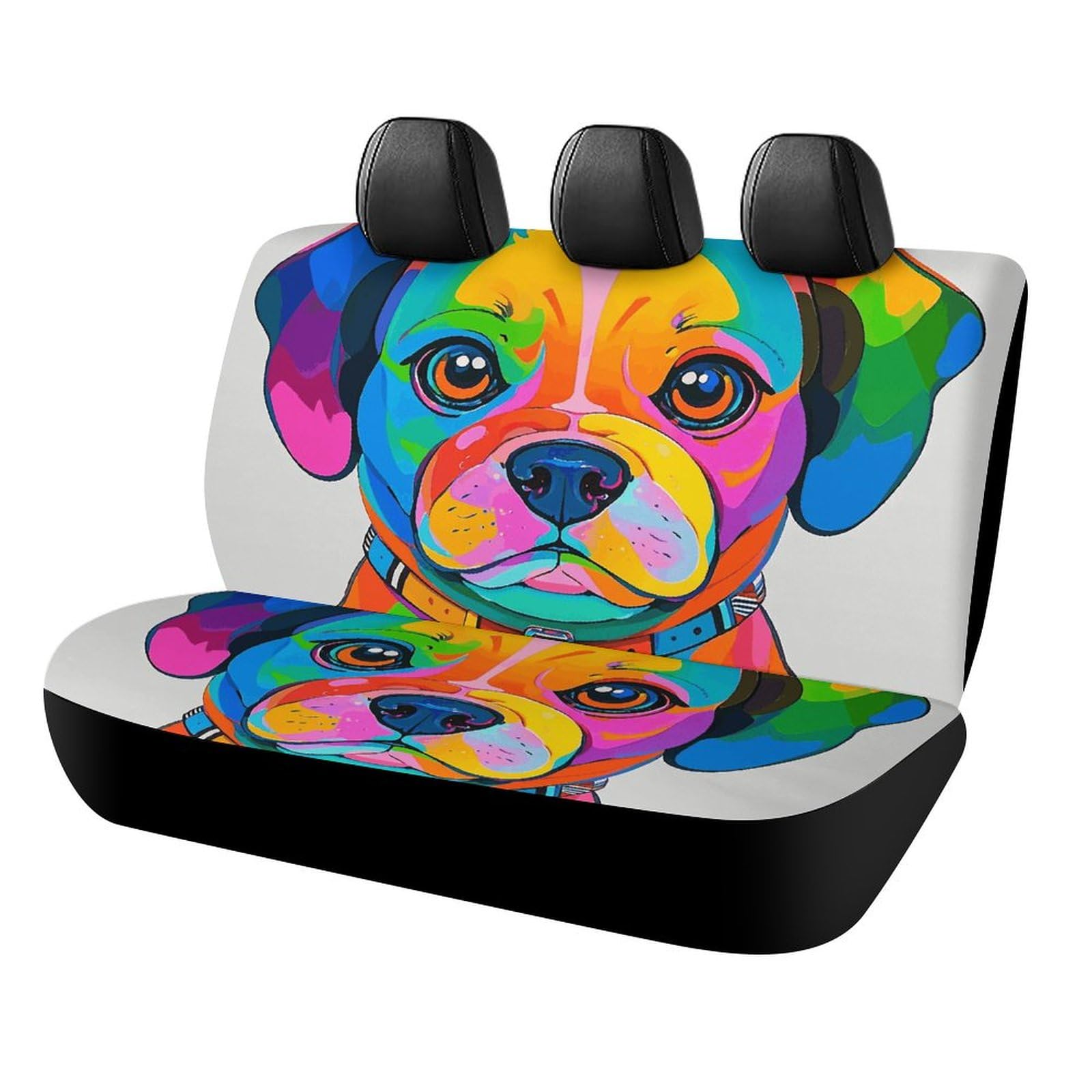 BVNMT Rücksitzbezug für Auto, Hund, Autositzbezug, bunte Hunde, rutschfest, langlebig, Rücksitzschoner für Autos, SUV und LKW BVNMT Rücksitzbezug für Auto, Hund, Autositzbezug, bunte Hunde, rutschfest, langlebig, Rücksitzschoner für Autos, SUV und LKW von BVNMT