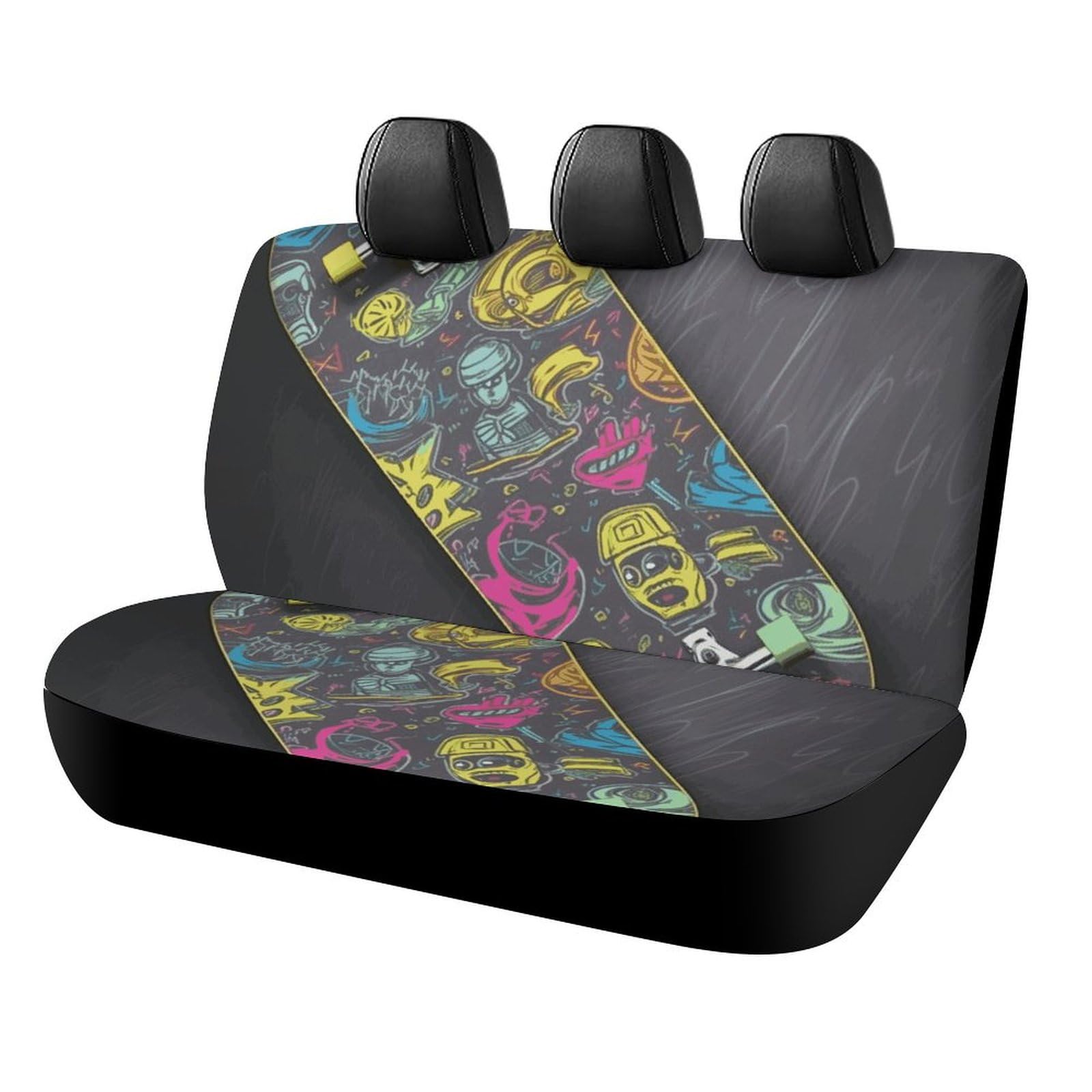 BVNMT Rücksitzbezug für Auto Hund Autositzbezug Graffiti Skateboard Rutschfest Langlebig Rücksitzschoner für Autos SUV & LKW BVNMT Rücksitzbezug für Auto Hund Autositzbezug Graffiti Skateboard Rutschfest Langlebig Rücksitzschoner für Autos SUV & LKW von BVNMT