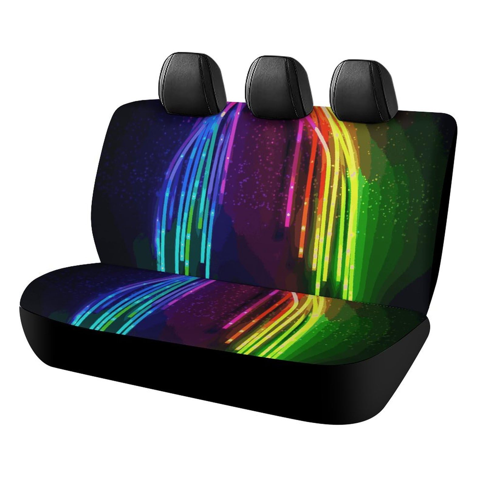 BVNMT Rücksitzbezug für Auto Hund Autositzbezug Regenbogen Neon Rutschfest Langlebig Rücksitzschoner für Autos SUV & LKW BVNMT Rücksitzbezug für Auto Hund Autositzbezug Regenbogen Neon Rutschfest Langlebig Rücksitzschoner für Autos SUV & LKW von BVNMT