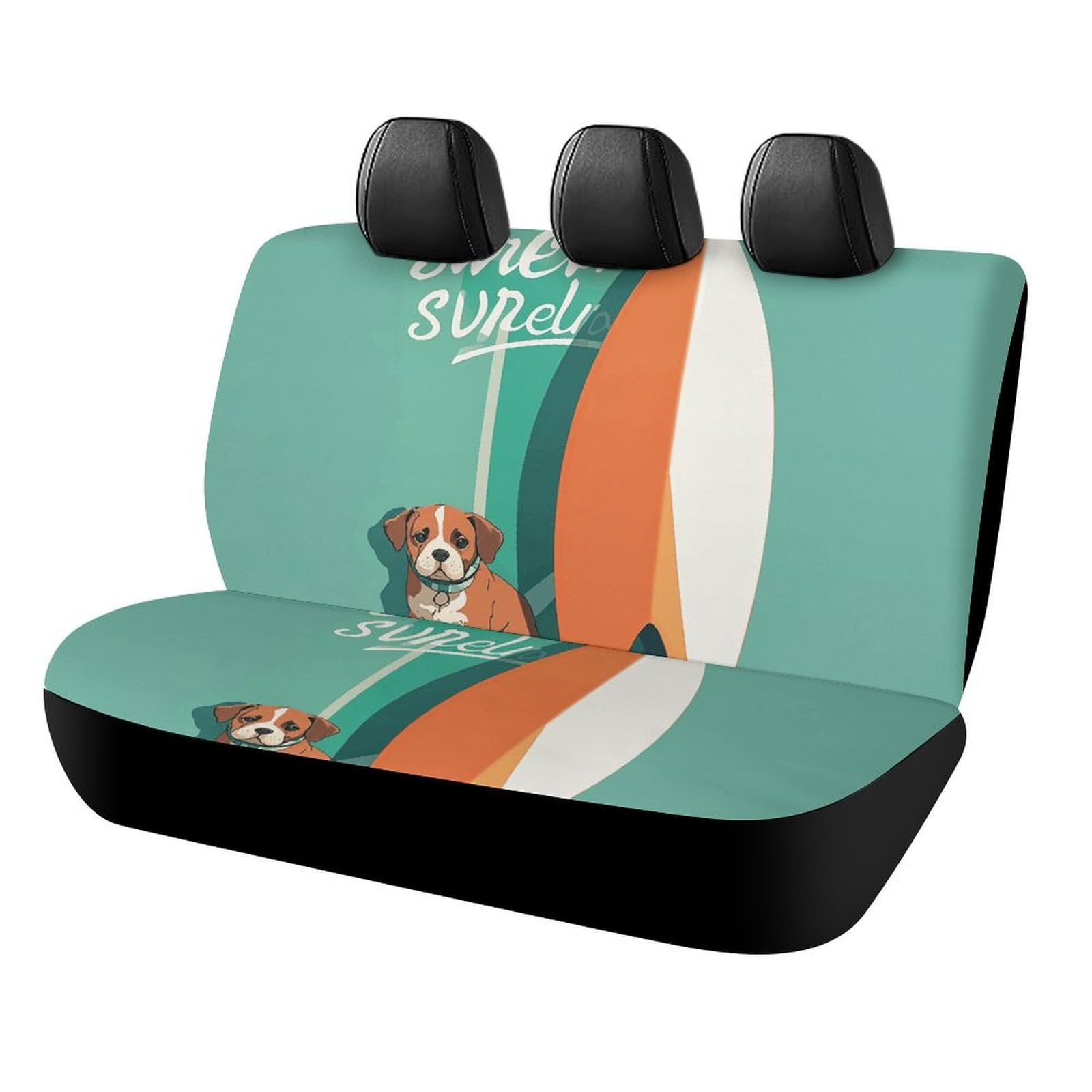 BVNMT Rücksitzbezug für Auto Hund Autositzbezug Surfbrett und Welpenmuster Rutschfest Langlebig Rücksitzschoner für Autos SUV & LKW BVNMT Rücksitzbezug für Auto Hund Autositzbezug Surfbrett und Welpenmuster Rutschfest Langlebig Rücksitzschoner für Autos SUV & LKW von BVNMT