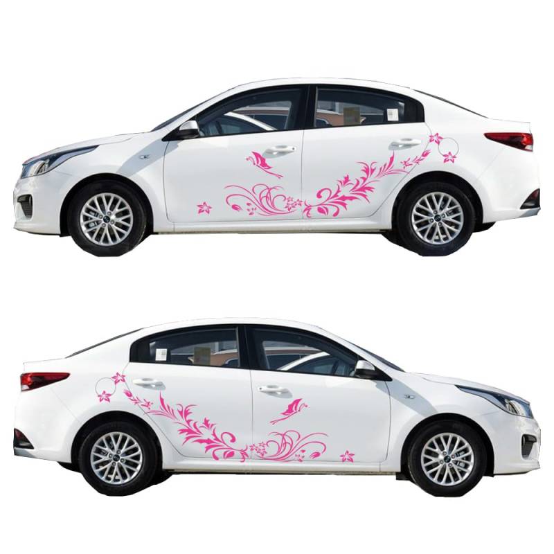 Autoaufkleber Sticker Blume Schmetterling Aufklber für Karosserieseiten des Autos, um Autos zu modifizieren und Kratzer abzudecken von BWGHBH