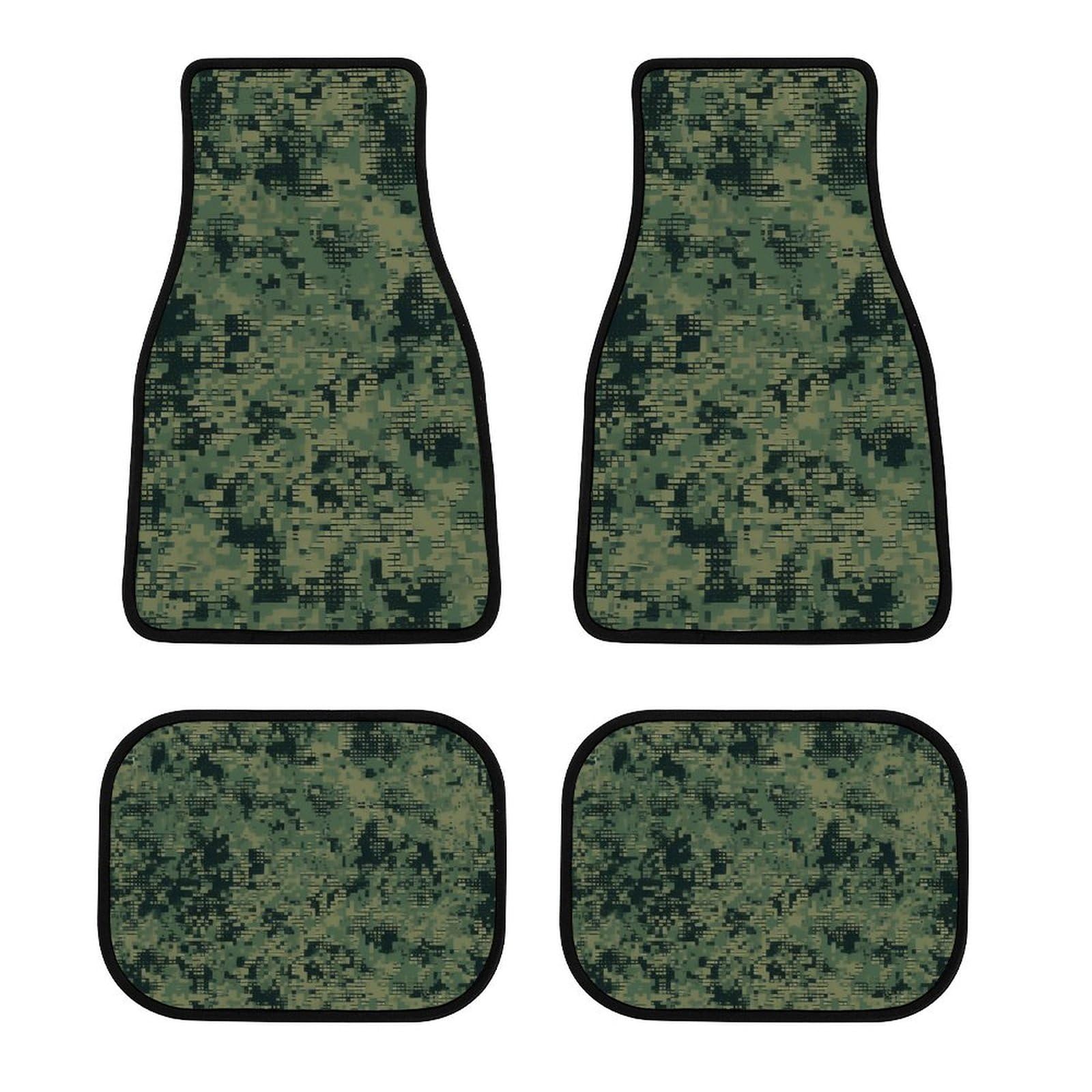 Automotive Fußmatten 4-teilig Allwetter Automatte Langlebig und Grün Armee Digital Camouflage rutschfeste Fußmatten für PKW LKW SUV Automotive Fußmatten 4-teilig Allwetter Automatte Langlebig und Grün Armee Digital Camouflage rutschfeste Fußmatten für PKW LKW SUV von BWQSKL