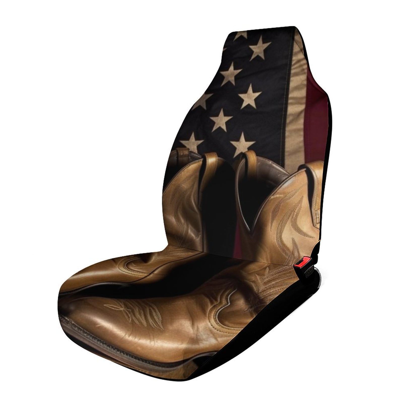 BWQSKL Autositzbezug für Komfort, rutschfest, amerikanische Flagge mit Cowboystiefeln, Autositzschutz, vollständiger Schutz für die meisten Autos, Vans, LKWs, SUV BWQSKL Autositzbezug für Komfort, rutschfest, amerikanische Flagge mit Cowboystiefeln, Autositzschutz, vollständiger Schutz für die meisten Autos, Vans, LKWs, SUV von BWQSKL