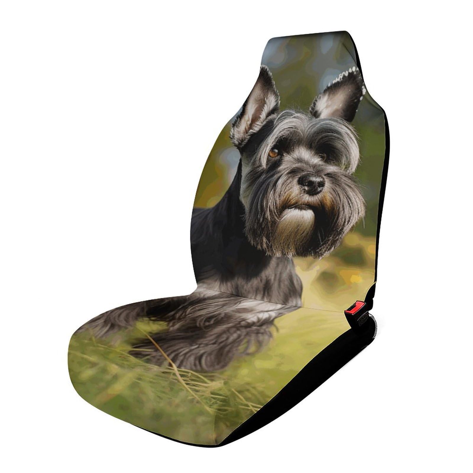 BWQSKL Autositzbezug für Komfort Anti-Rutsch-Schnauzer Hund auf dem Gras Autositzschoner Vollschutz für die meisten Autos, Vans, LKWs, SUV BWQSKL Autositzbezug für Komfort Anti-Rutsch-Schnauzer Hund auf dem Gras Autositzschoner Vollschutz für die meisten Autos, Vans, LKWs, SUV von BWQSKL