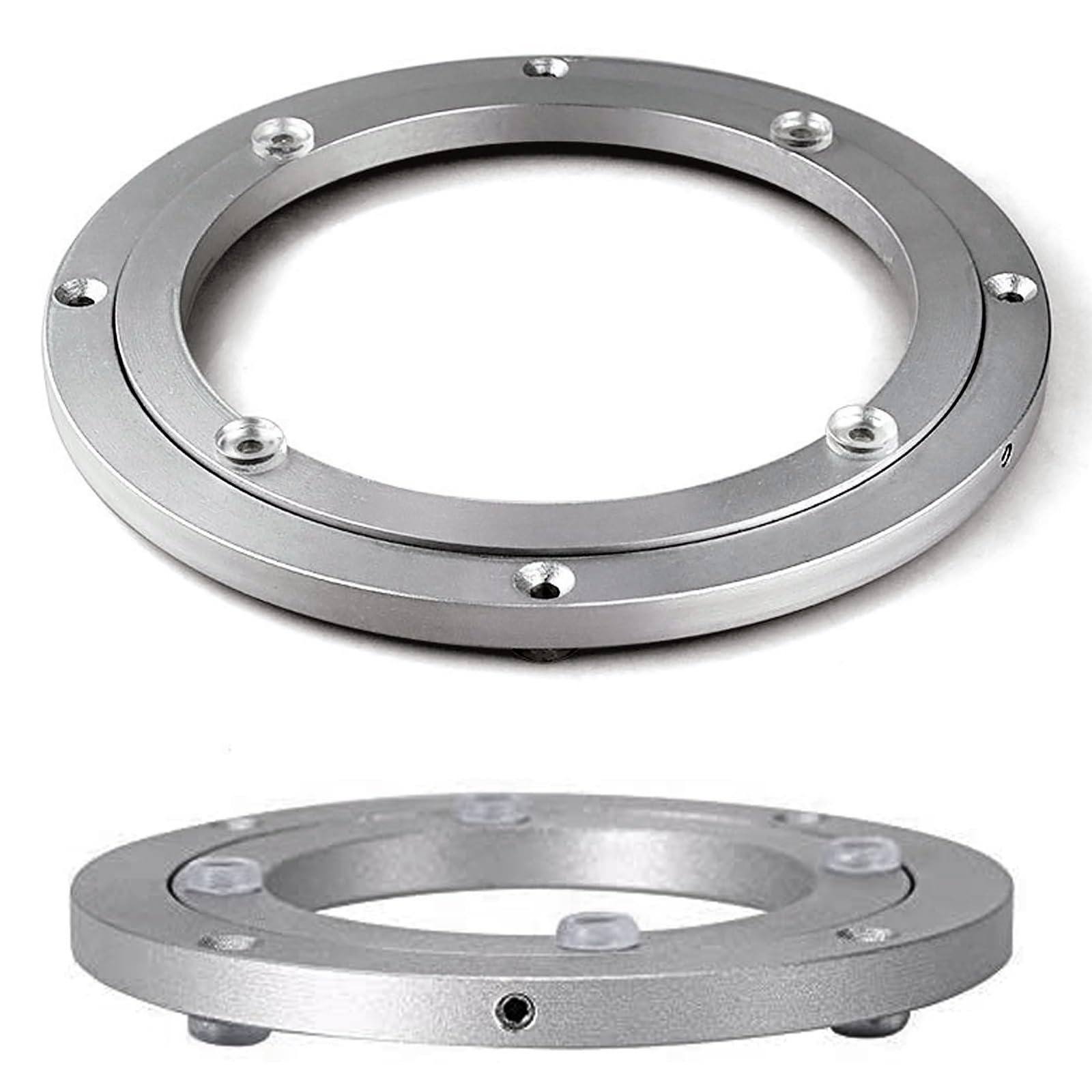 Drehteller-Basislager, 1 Stück, Drehtellerlager, rund, for Esszimmer, Drehteller, glatte Schwenkplatte, Organizer-Rollenlager aus Aluminiumlegierung for Kuchenteller in der Küche, 360 Grad drehbare Sc Drehteller-Basislager, 1 Stück, Drehtellerlager, rund, for Esszimmer, Drehteller, glatte Schwenkplatte, Organizer-Rollenlager aus Aluminiumlegierung for Kuchenteller in der Küche, 360 Grad drehbare Sc von BWUHDKS