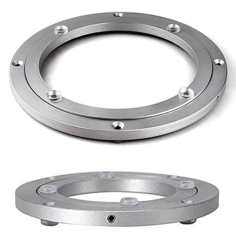 Drehteller-Basislager, 1 Stück, Drehtellerlager, rund, for Esszimmer, Drehteller, glatte Schwenkplatte, Organizer-Rollenlager aus Aluminiumlegierung for Kuchenteller in der Küche, 360 Grad drehbare Sc von BWUHDKS
