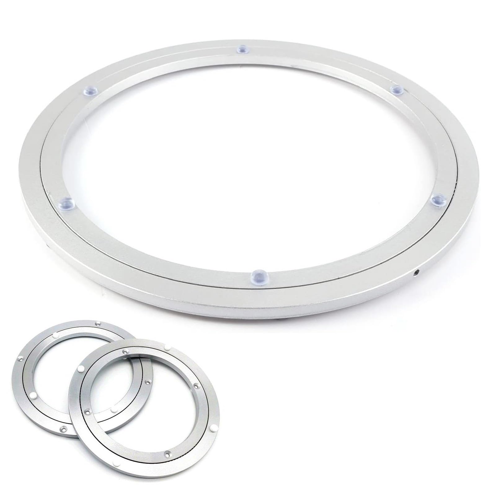 Drehteller-Basislager, Drehteller-Aluminium-Metallbeschläge for Holz- oder Marmor-Drehteller, Hochleistungs-Großkugellager for Drehteller, manueller Esstisch-Drehteller um 360°(14 inches (350mm)) von BWUHDKS