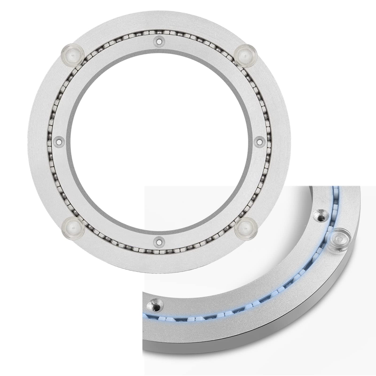 Drehteller-Basislager, Drehteller-Drehteller-Basis, Drehteller-Kugellager groß for Küchen-Esstisch, Hochleistungs-Metalllager, 360° drehbare Schwenkplatten-Ständerbasis-Hardware(8 inches (200mm)) von BWUHDKS