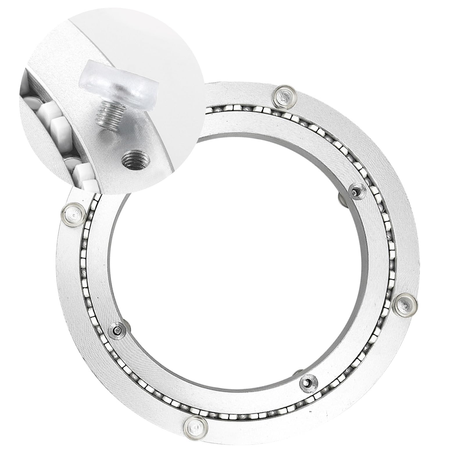 Drehteller-Basislager, Drehteller-Tischlager, glatter 360-Grad-Drehteller, Hochleistungs-Drehteller for das Esszimmer, Aluminium-Metall-Drehteller-Kugellager, for Küchen-Esstisch(16 inches (400mm)) von BWUHDKS