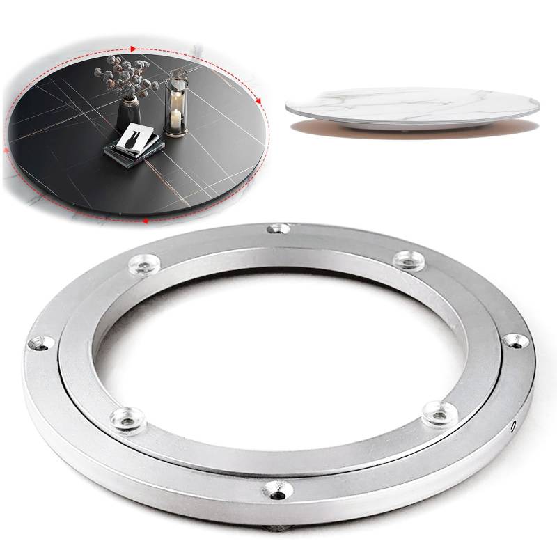 Drehteller-Basislager, Drehtellerlager 12 Zoll 16 Zoll 20 Zoll 24 Zoll 32 Zoll Esszimmer-Basislager, Hochleistungs-Tischlager, 360 ° manuell schwenkbarer, verstellbarer Esstisch, drehbares Aluminiumme von BWUHDKS