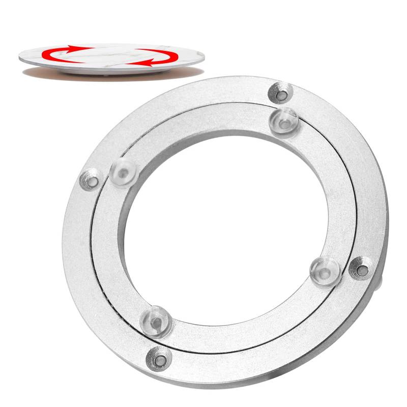Drehteller-Basislager, Esszimmer 300 400 500 600 mm Hochleistungskugellager - Drehtellerringe aus Metall, leichtgängige, um 360 Grad drehbare große Drehteller-Basisplatte for die Küche(6 inches (150mm von BWUHDKS