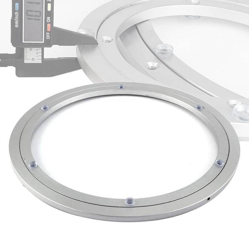 Drehteller-Basislager, Hochleistungs-Drehteller-Drehlager aus Aluminiumlegierung 150 200 300 400 500 600 mm, Schwenkringe for Drehteller-Kugellager, Basis for Esstisch-TV-Computermonitor(18 inches (45 von BWUHDKS