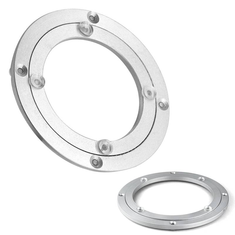 Drehteller-Basislager, großer, geräuschloser Drehteller – for Partys im Garten mit rundem Esstisch im Freien – 360 ° drehbare Schwenkplatte aus Aluminium(12 inches (300mm)) von BWUHDKS