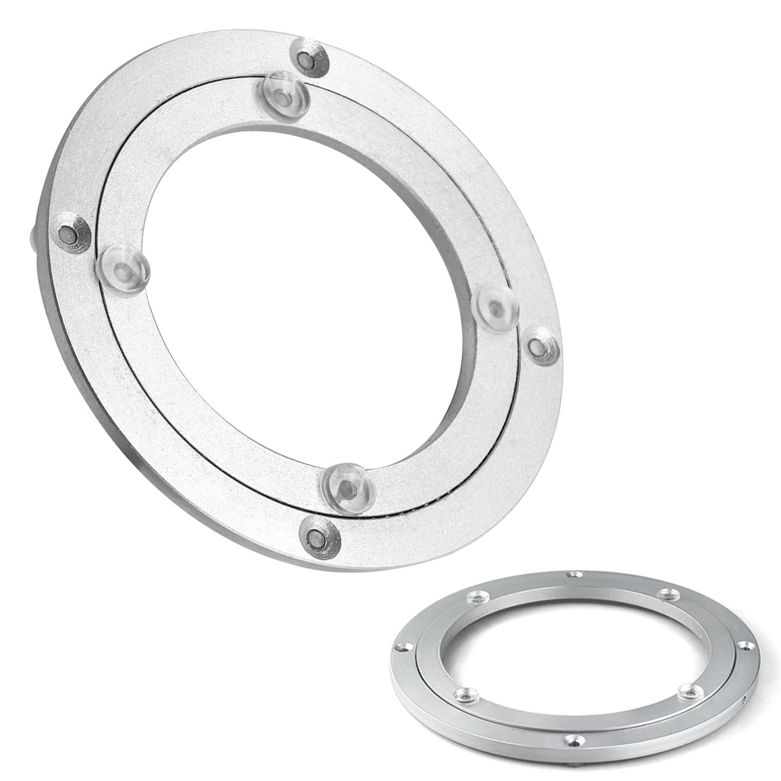 Drehteller-Basislager, großer, geräuschloser Drehteller – for Partys im Garten mit rundem Esstisch im Freien – 360 ° drehbare Schwenkplatte aus Aluminium(8 inches (200mm)) von BWUHDKS