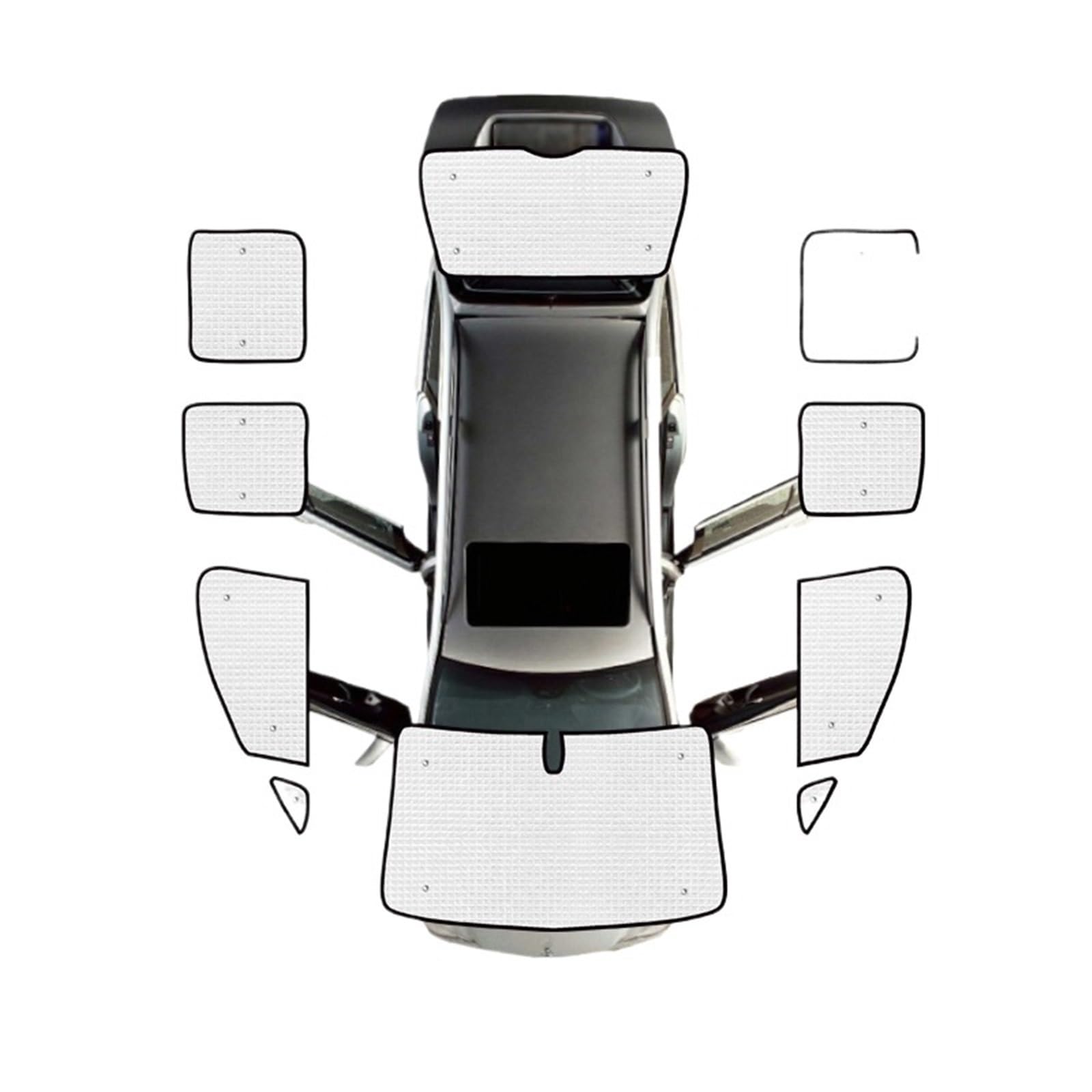 Auto Sonnenschutz Für VW Für Caddy 2K Für Maxi 2003-2019 Auto Volle Fenster Sonnenschutz Anti-Uv Auto Fenster Visier Sonnenschutz Abdeckungen Zubehör Auto Sonnenblende(Maxi All Windows) von BWVMVB