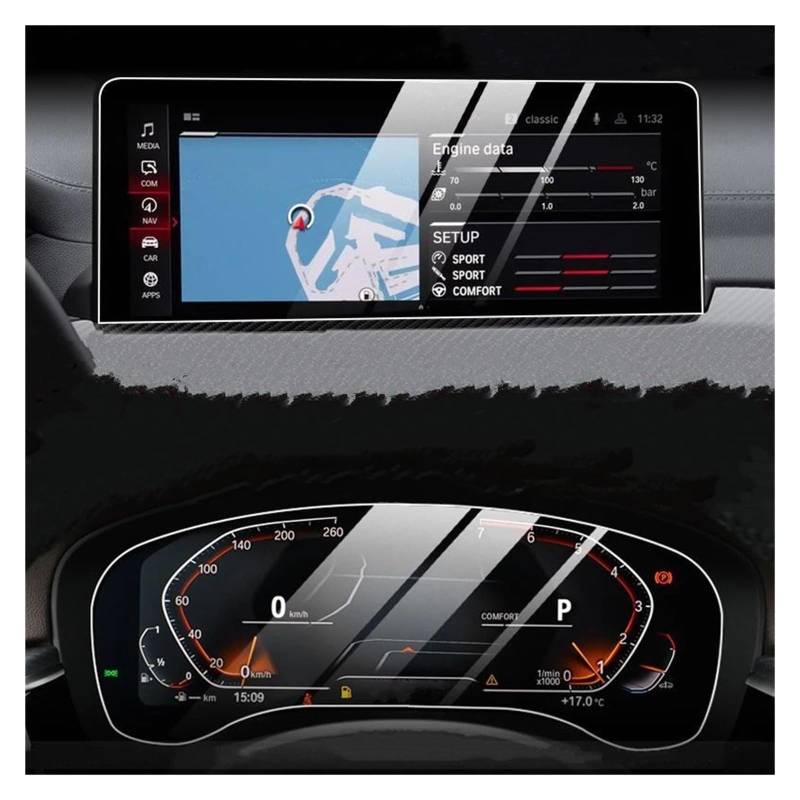 Displayschutz-Folie Für X3 G01 2023 2023 Autozubehör Gehärtetes Glas Auto GPS-Navigation Media Display Center Schutzfolie Für Touchscreen Navigation Schutzfolie von BWVMVB