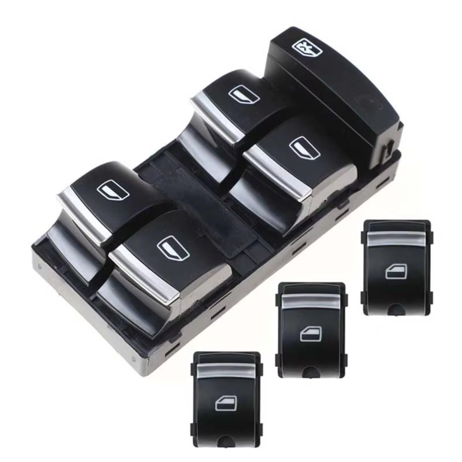 BWWIEZRS Kompatibel Mit A3 8P/für Sportback 8P 2004–2011 4F0959855B Auto-Fensterheberschalter 4F0959851H Auto-Fensterheberschalter-Taste Auto Fenster Schalter(A Set) von BWWIEZRS