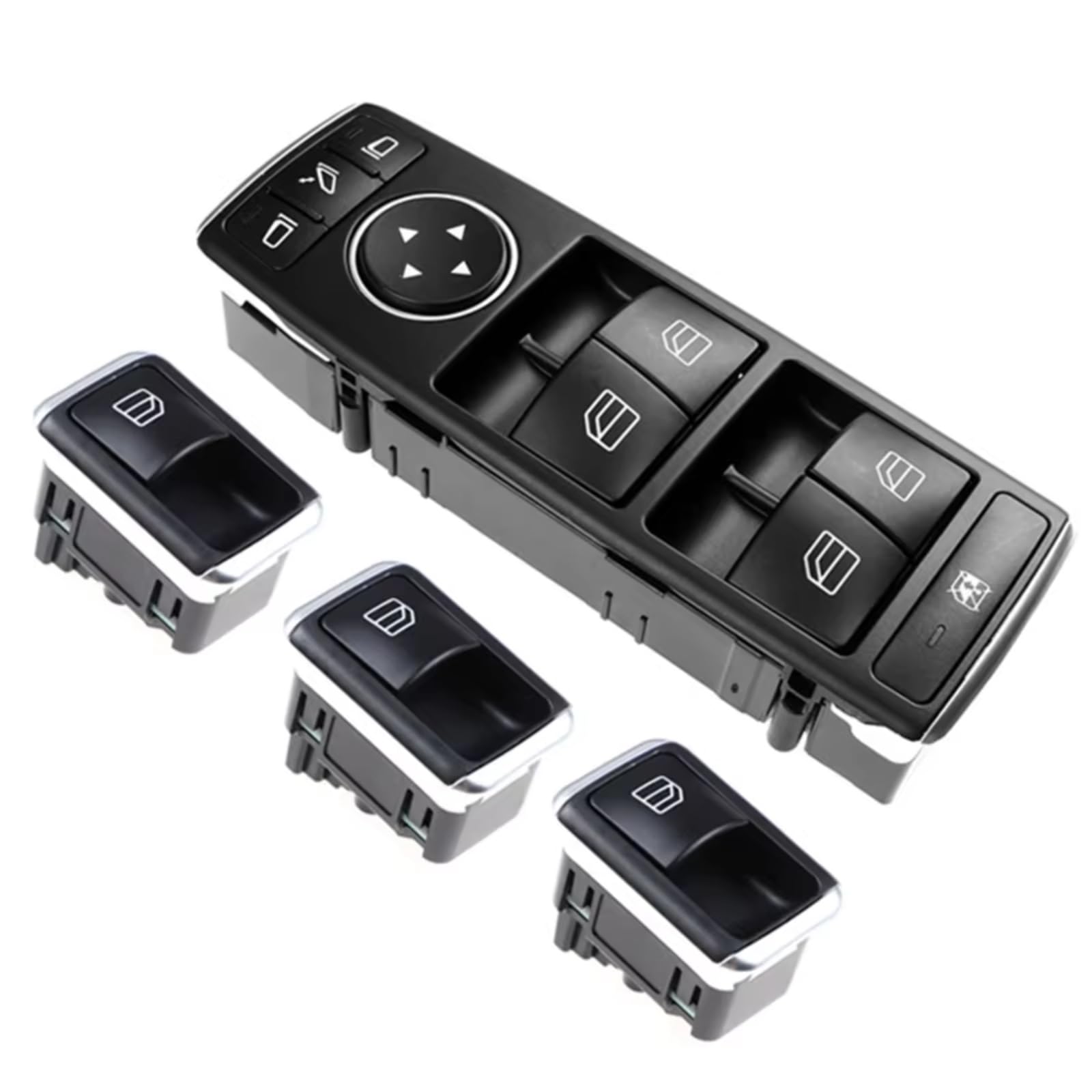 BWWIEZRS Kompatibel Mit Benz W207 W212 E-Klasse X204 GLK-Klasse 2009–2014 Elektrischer Hauptfensterheberschalter Auto 2049058202 2049055302 2049055402 Auto Fenster Schalter(Model 6) von BWWIEZRS