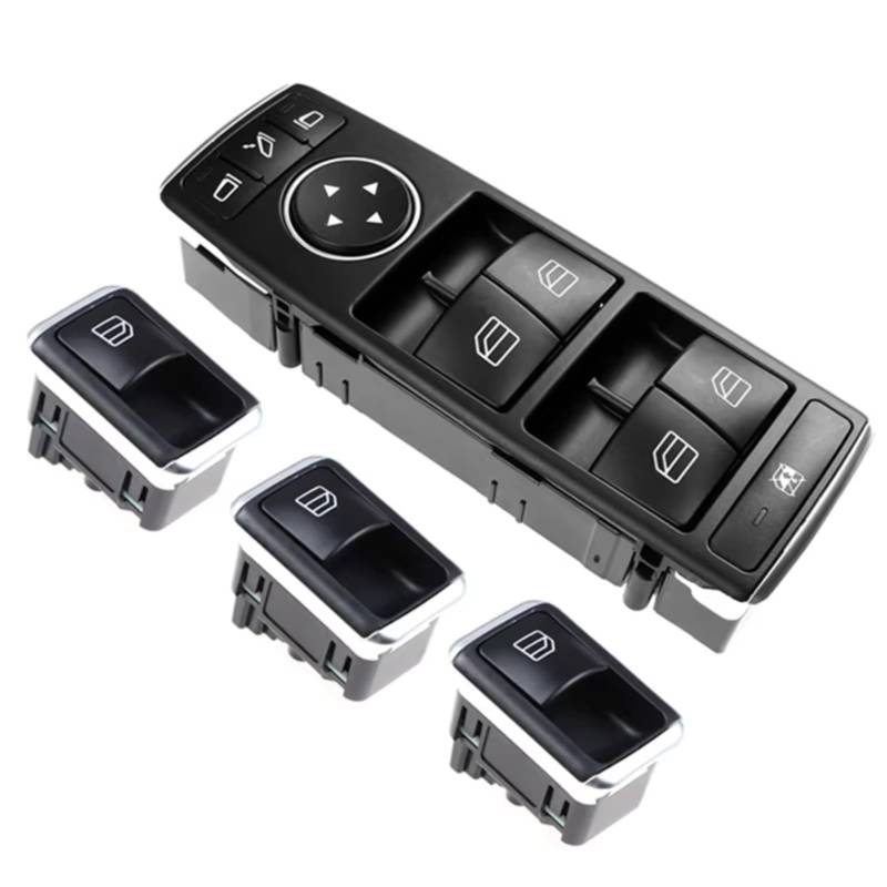 BWWIEZRS Kompatibel Mit Benz W207 W212 E-Klasse X204 GLK-Klasse 2009–2014 Elektrischer Hauptfensterheberschalter Auto 2049058202 2049055302 2049055402 Auto Fenster Schalter(Model 6) von BWWIEZRS