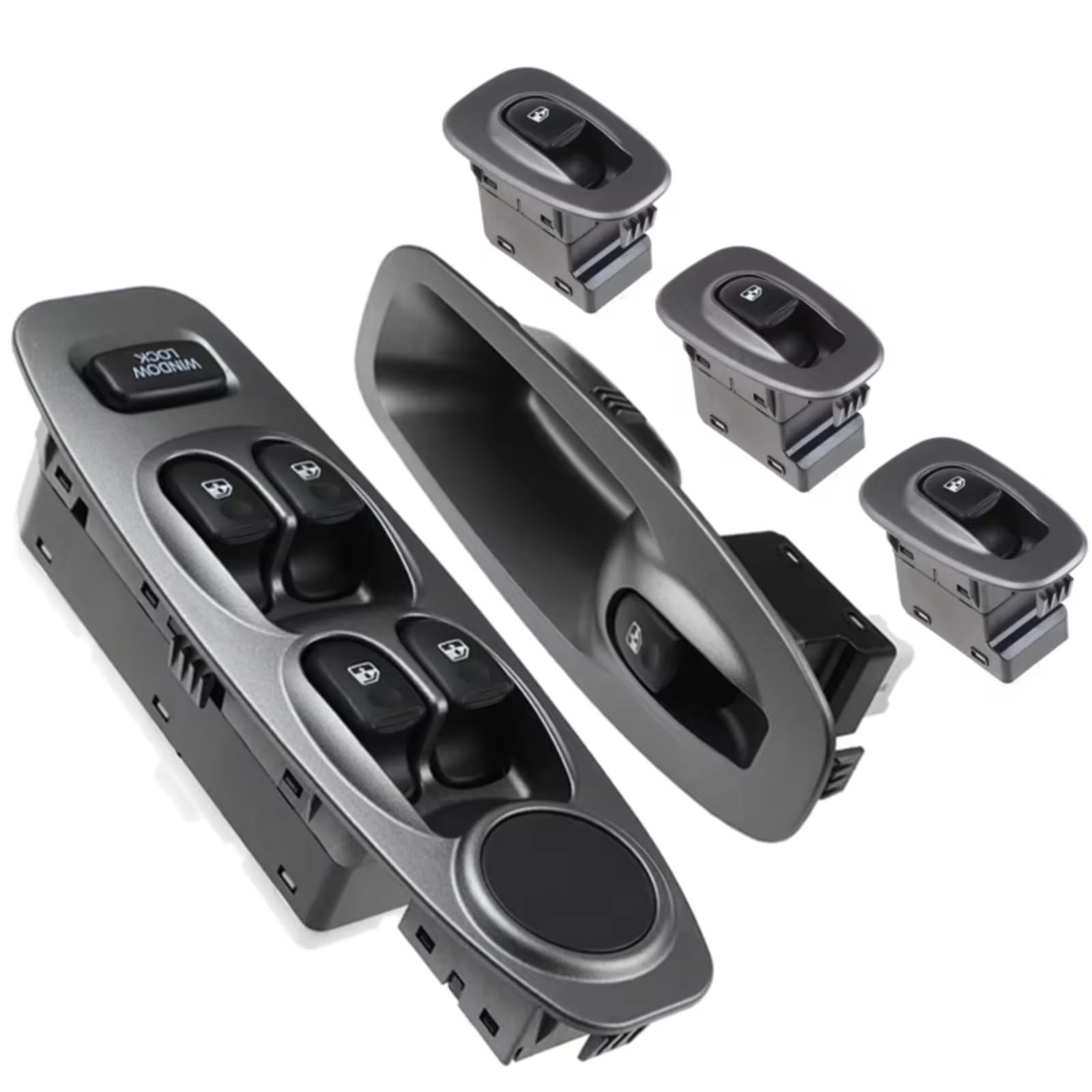 BWWIEZRS Kompatibel Mit Hyundai Für Accent 2000 2001 2002–2005 93580–25015 Elektrischer Hauptfensterschalter-Taste Auto 8536509065 93570–25000 Auto Fenster Schalter(Set-5 pins) von BWWIEZRS