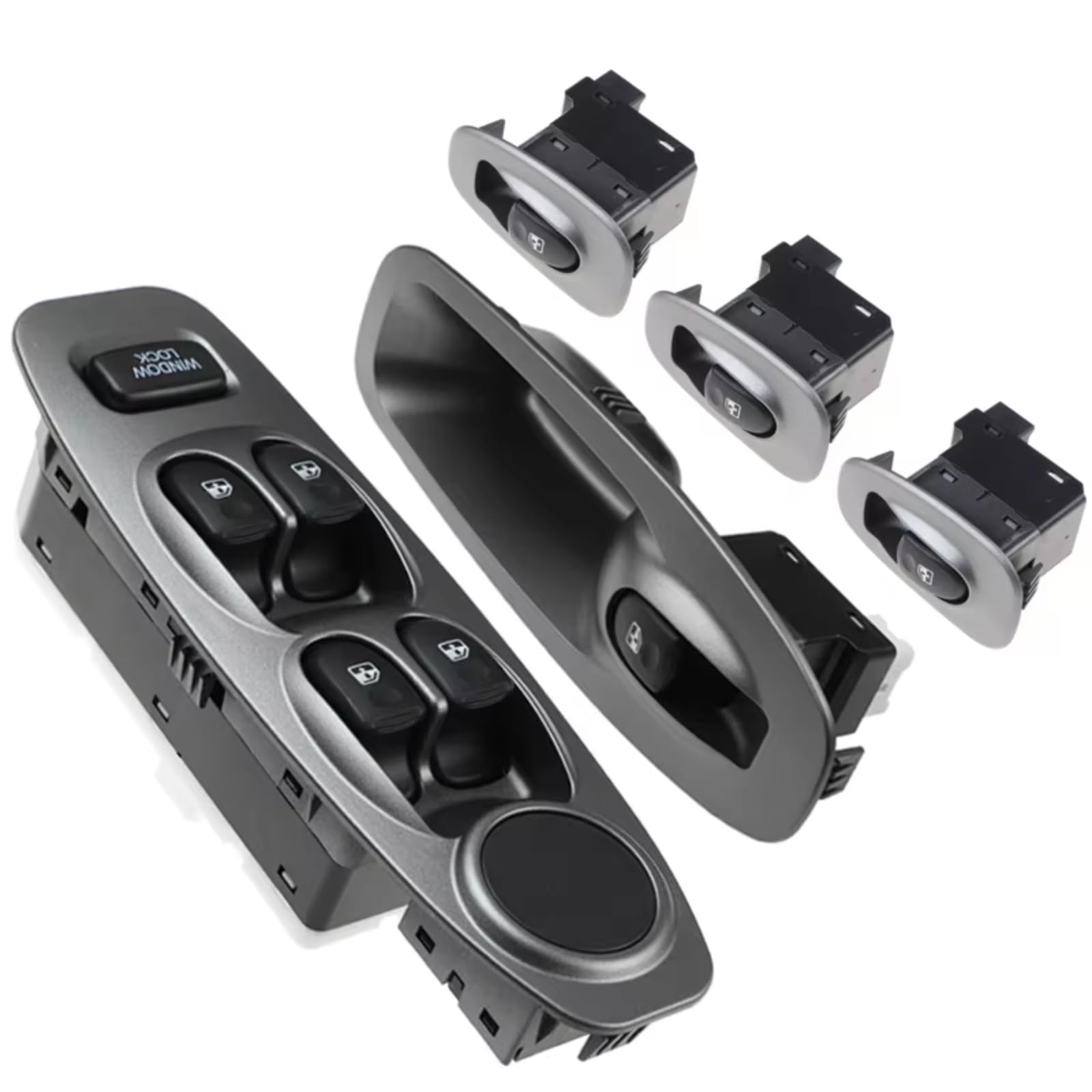BWWIEZRS Kompatibel Mit Hyundai Für Accent 2000 2001 2002–2005 93580–25015 Elektrischer Hauptfensterschalter-Taste Auto 8536509065 93570–25000 Auto Fenster Schalter(Set-7 pins) von BWWIEZRS