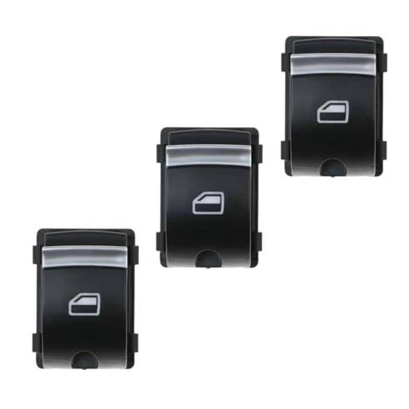 BWWIEZRS Kompatibel Mit Q7 2006 2007 2008 2009 2010 2011 Auto-Fensterheberschalter 4F0959851H Auto-Fensterheberschalter-Taste 4F0959855B Auto Fenster Schalter(3 Buttons) von BWWIEZRS