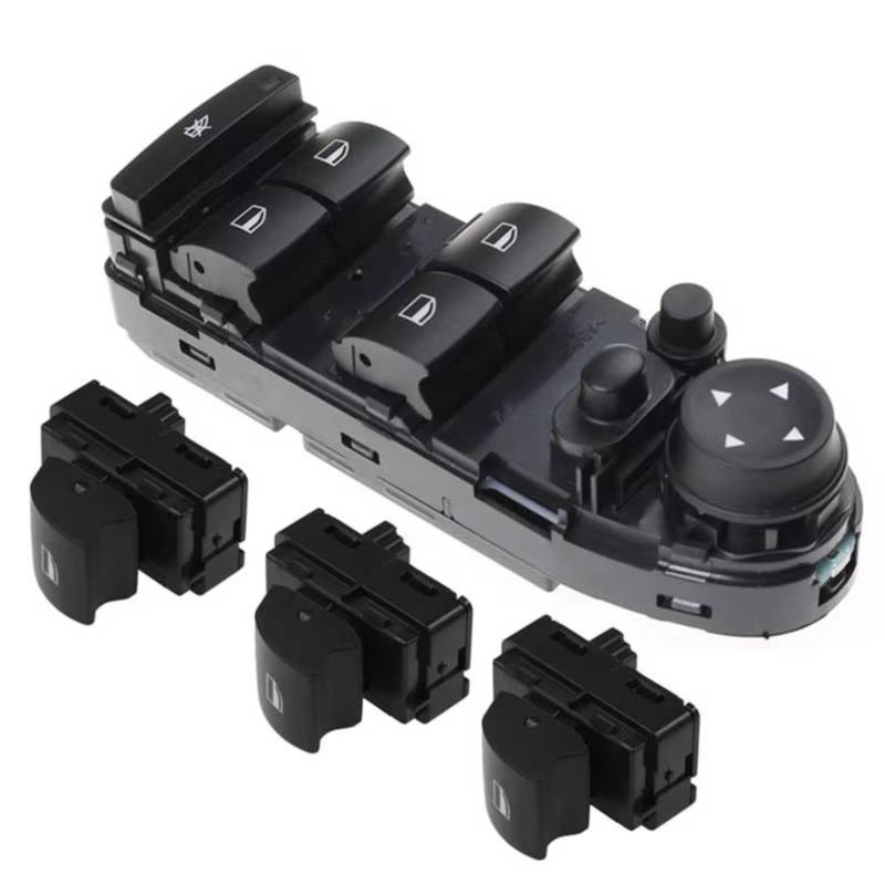 BWWIEZRS Kompatibel mit X6 2008–2014 für X5 2007–2013 61319122121 Elektrischer Hauptfensterschalterknopf Auto 61319217333 61319122117 Auto Fenster Schalter(Type 4) von BWWIEZRS
