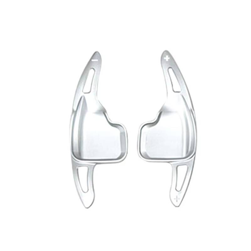 BWWIEZRS Schaltwippen Kompatibel Mit 2er-Serie Für Tourer F45 F46 2015–2018 Für 5er-Serie F10 F11 F07 2011–2016, Abdeckungen Für Die Verlängerung des Autolenkradschalters(Silver) von BWWIEZRS