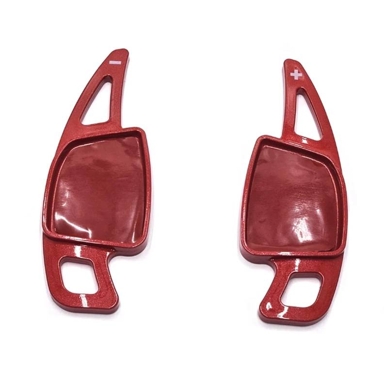 BWWIEZRS Schaltwippen Kompatibel Mit A6 S6 A7 S7 A8 2019 2020 2021 Lenkradschalthebel-Verlängerungsabdeckungen Auto-Lenkrad-Schaltwippen-Verlängerung(Pearl Red) von BWWIEZRS