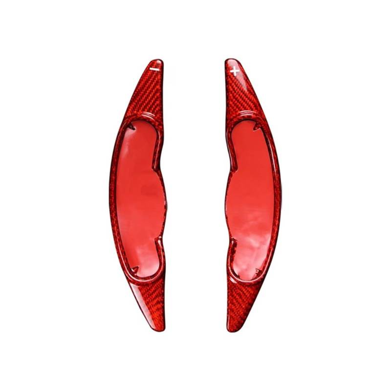 BWWIEZRS Schaltwippen Kompatibel Mit Mini Für JCW F54 F55 F56 F57 Für F60 Auto-Lenkrad Carbon-Schaltwippen Verlängern Auto-Lenkrad-Schaltwippen(Red) von BWWIEZRS