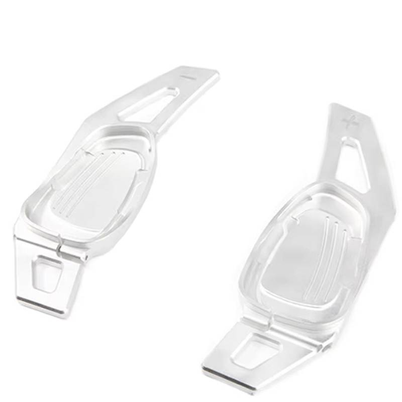 BWWIEZRS Schaltwippen Kompatibel Mit S3 RS3 8V S6 RS6 C7 S4 RS4 Avant S5 RS5 SQ5 B8 S8 RS7 RSQ3 Auto-Lenkrad-Schaltwippenverlängerung Auto-Schaltwippen(Silver) von BWWIEZRS