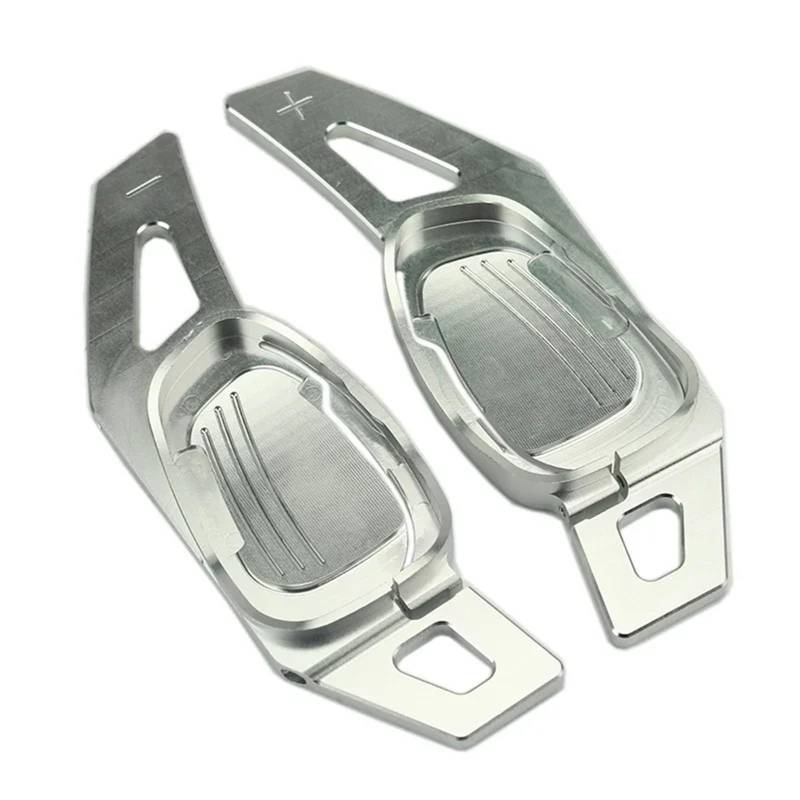 BWWIEZRS Schaltwippen Kompatibel Mit S3 RS3 RS6 2015 2016 Für S5 2016 2017 Lenkrad-Schaltwippen-Verlängerung Auto-Lenkrad-Schaltwippe(Silver) von BWWIEZRS
