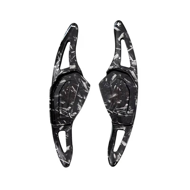BWWIEZRS Schaltwippen Kompatibel Mit Skoda Für Octavia A8 Mk4 Rs VRS 2020 2021 2022 2023 Auto-Lenkrad-Schaltwippen-Lenkrad-Schalthebel-Verlängerungsabdeckungen(Satin Black) von BWWIEZRS