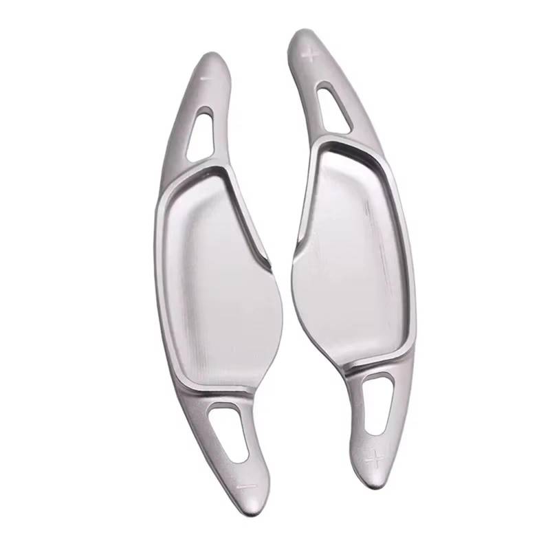 BWWIEZRS Schaltwippen Kompatibel Mit Toyota Für Supra Gr A90 A91 Mk5 2020 2021 2022 2023 2024 Schaltwippen-Verlängerungen Abdeckung Auto-Lenkrad-Schaltwippen(Silver) von BWWIEZRS