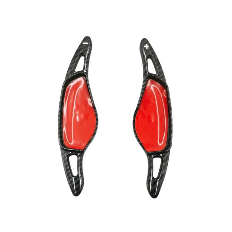 BWWIEZRS Schaltwippen Kompatibel Mit X6 G06 Für 3er-Kombi G21 2020 2021 Lenkradschalthebel-Verlängerungsabdeckungen Auto-Lenkrad-Schaltwippen(Carbon Look Black) von BWWIEZRS