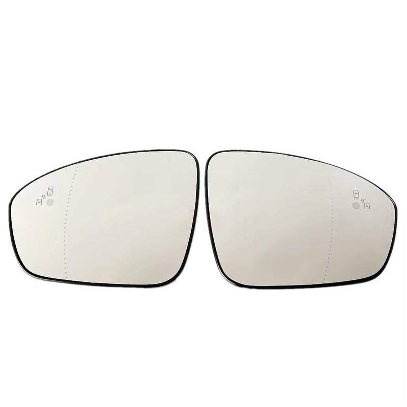 BWWIEZRS Spiegelglas Ersatz Kompatibel Mit Clio Mk5 BJA 2019 2020 2021 2022, Beheiztes Weitwinkel-Außenspiegelglas Mit Totem Winkel, 963667101R 963653951R(Left and Right) von BWWIEZRS