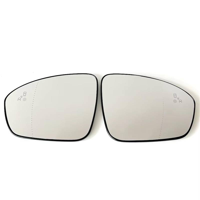 BWWIEZRS Spiegelglas Ersatz Kompatibel Mit Megane 2015 2016 2017 2018 2019 2020 2021 2022 2023 Beheiztes Weitwinkel-Autospiegelglas Mit Totem Winkel, 963667101R 963653951R(Left and Right) von BWWIEZRS